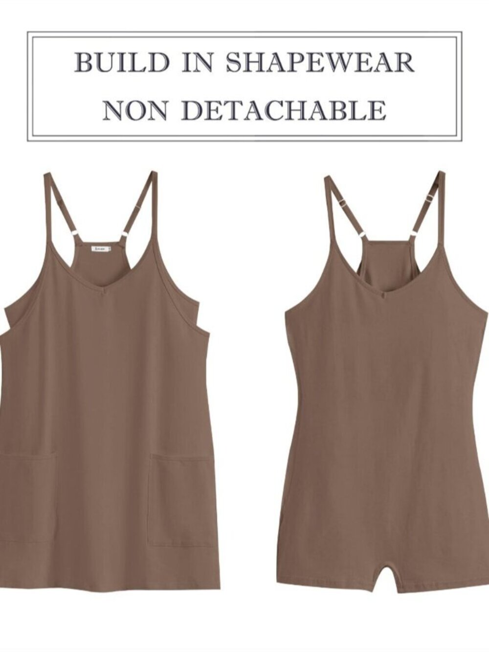 Athletic Mini Romper Dress with Built-in Shorts - Picture 6 of 9